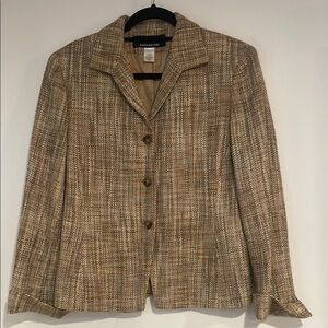 Chadwicks Women's Textured Brown Blazer Sz 8